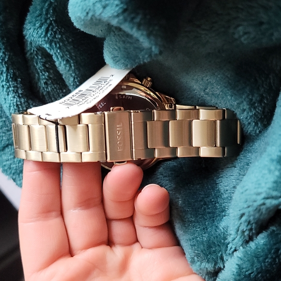 NEW Men's 22mm Gold stainless steel Fossil watch - Picture 7 of 10